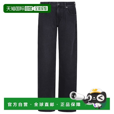 自营7 for all mankind低帮弹力棉牛仔裤，宽松直筒设计-黑色 美