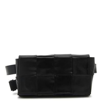 Bottega Veneta 葆蝶家 女士 BLACK LEATHER CASSETTE SMALL BE