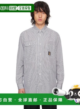 1h可退 香港直邮潮奢 undercover 高桥盾 男士 黑色条纹衬衫 UP1D