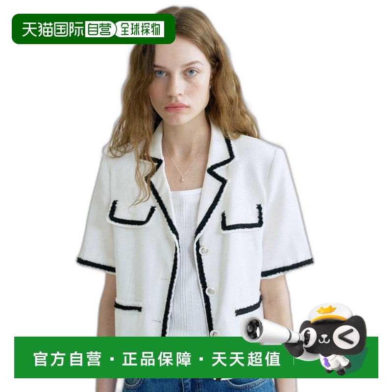 韩国直邮ANEDIT 女士女士精品AN24MJ6003WH S Trimming Half Summe