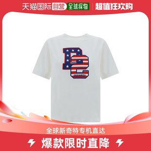 香港直邮潮奢 女士logo印花短袖 二次方 Dsquared2 T恤