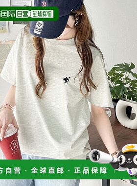 日本直邮Classical Elf 有机棉刺绣T恤 半袖内搭[C04519EW08913]