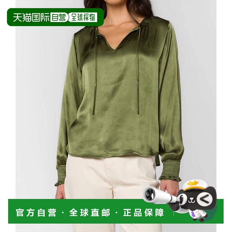 自营velvet heartPenny V-Neck Top In Dried Thyme - dried thym