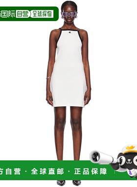 1h可退 香港直邮潮奢 Courreges 女士 白色针扣连衣裙 124JRO364J