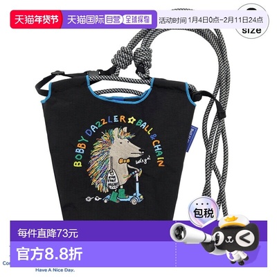 日本直邮BOBBY DAZZLER 刺猬图案环保Ball&Chain包迷你单肩包黑色