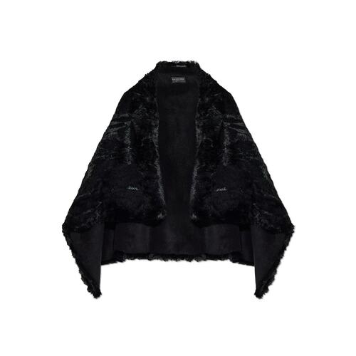BALENCIAGA 女士外套 8072094E4B91000 CO 黑色 柔软斗篷