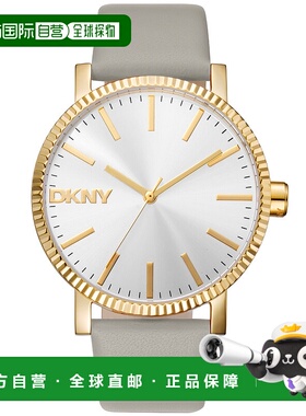 自营 DKNY URBAN Soho Maxi银色女士手表-金色 美国奥莱直发