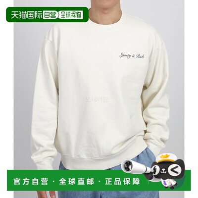 韩国直邮Sporty&Rich Syracuse 圆领毛衣 - 灰白色/海军蓝 (CRAW2