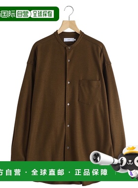 1h可退 日本直邮Graphpaper 男女同款 羊毛 宽松立领长袖衬衫 立