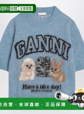 香港直邮GANNI 女士针织毛衣 K25172690326 AW2025 绿色 PUDDLE K