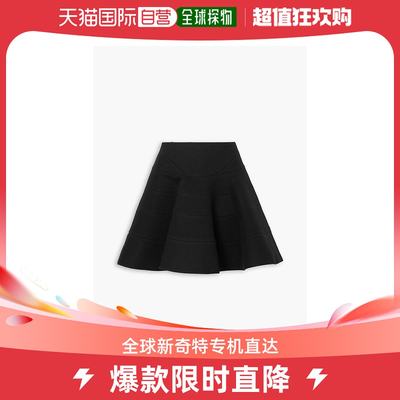 香港直邮潮奢 Alaia 女士Editions 沟纹羊毛混纺迷你半身裙