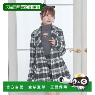 日本直邮Rose 花呢格纹设计 Muse 宽松迷你裙 内搭安 女装 1h可退