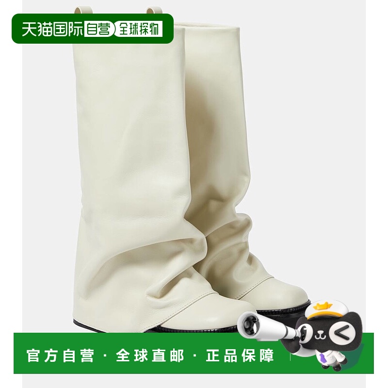 1h可退 香港直邮The Attico 女士 Robin 皮质及膝战地靴