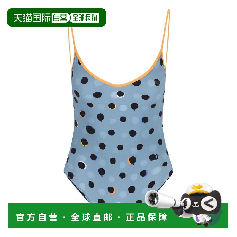 香港直邮FENDI 女士泳装 FXBA70AT9GF1V3Y SS2026 黑色 圆点图案