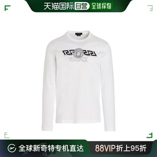 男士 白色徽标标志长袖 T恤 W00 香港直邮VERSACE 10042291 A028001