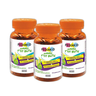 欧洲直邮Pediakid佩迪克儿童肠胃益生菌调理软糖60粒x3调节肠道菌