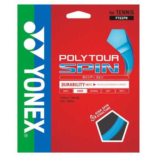 日本直邮YONEX 硬质网球肠 Polytour Spin PTGSPN-060