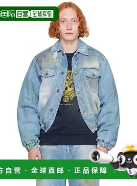 1h可退 香港直邮潮奢 EGONLAB. 男士 蓝色衬垫牛仔夹克 AW24OU001