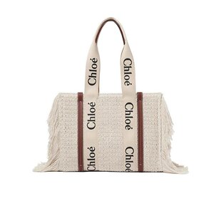 Chloe 中号 WOODY 流苏手提包 C22SS383G43