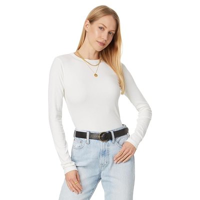 潮奢 Madewell 美德威尔 女士 莫代尔罗纹水手领长袖上衣