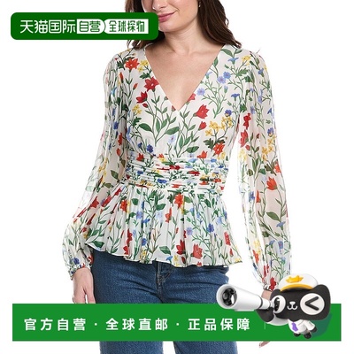 自营 Rebecca Taylor Botanica Fleur 荷叶边衬衫 - 白色 美国奥