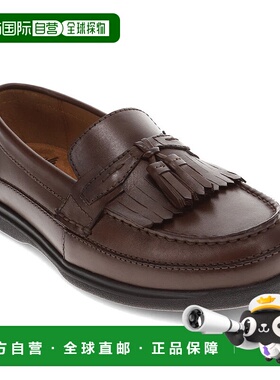 自营 Dockers男式Sinclair皮革连衣裙休闲流苏乐福鞋-栗色 美国奥