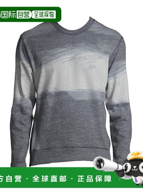 自营 J Brand 男士灰色渐变印花 Messer 羊毛运动衫 - 灰色 美国