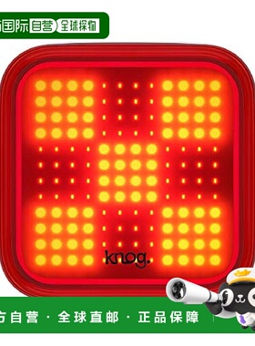 【日本直邮】Knog自行车尾灯黑色100亮度USB充电方格LED灯替换
