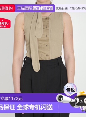 1h可退 香港直邮Lemaire 女士 垂褶拼接無袖上衣 TS0004LJ1030