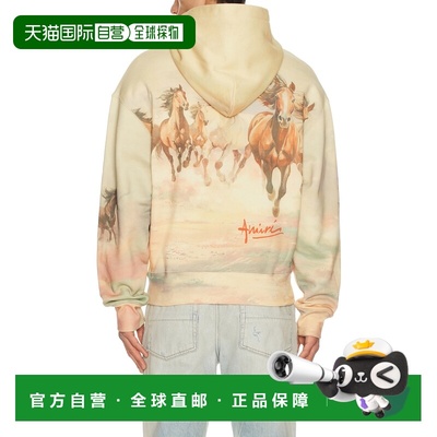 1h可退 香港直邮AMIRI 男士 Horses 宽松款连帽衫 AMTOJR1017