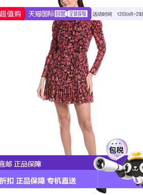 自营CeCe Printed Mini Dress - Black 包臀裙连衣裙美国直发奥莱