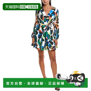 白色 Liv巴利阿里群岛花朵褶皱迷你连衣裙 美国奥莱直 Milly 自营