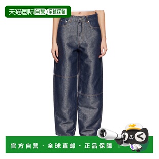 香港直邮GANNI 女士牛仔裤 A1100037RINSE SS2026 蓝色 Stary 腰
