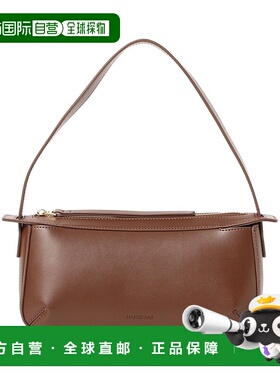 1h可退 日本直邮Hashibami女士横长单柄手拿包简约曲线设计2WAY肩