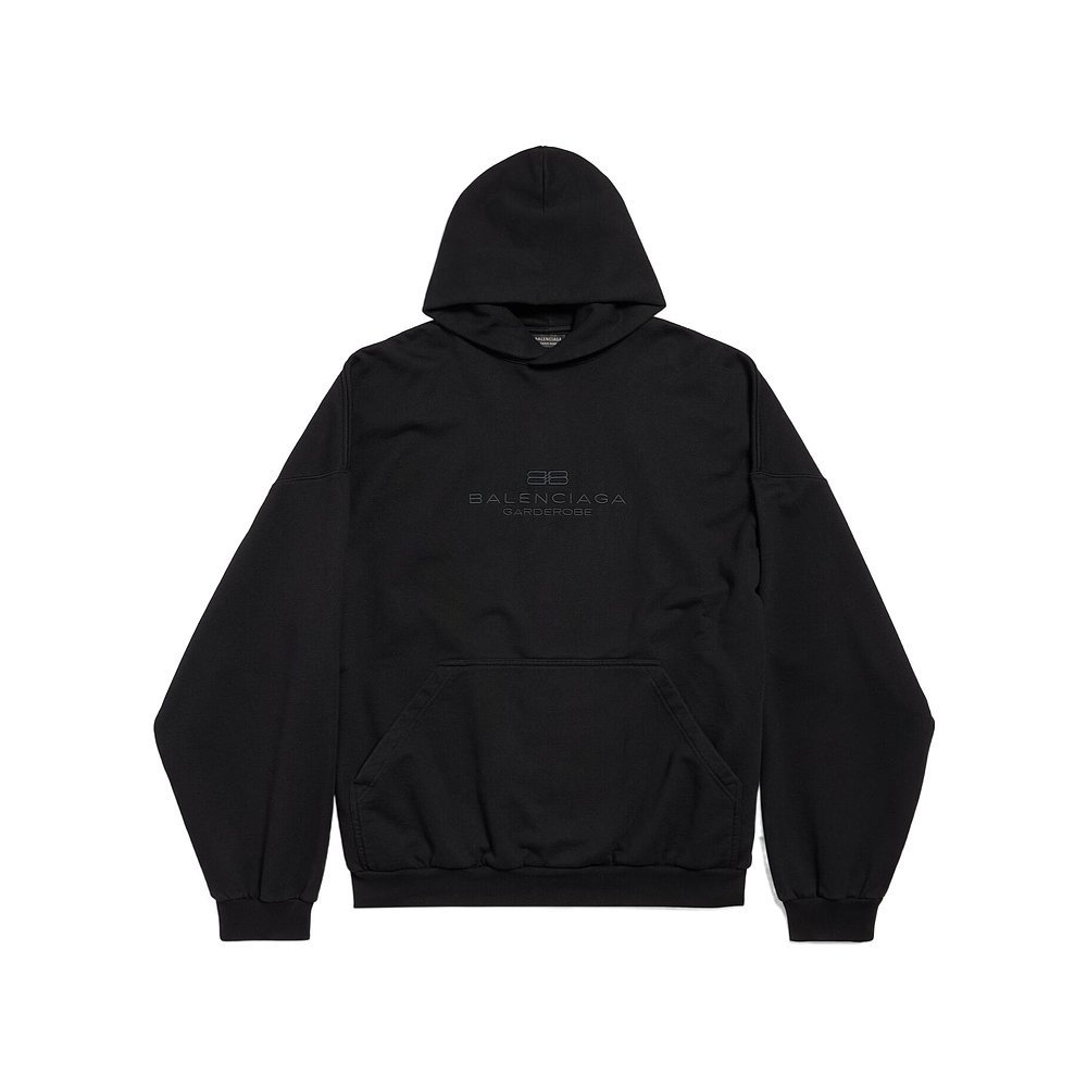 BALENCIAGA 男士卫衣 813406TRVW11000 SS2025 黑色