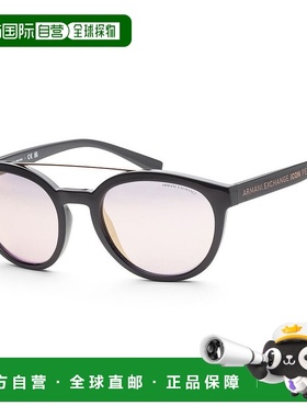 自营armani exchange阿玛尼交换树脂太阳镜-黑色 美国奥莱直发