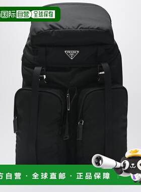 1h可退 香港直邮潮奢 Prada 普拉达 男士 RENYLON 小牛皮背包(黑)