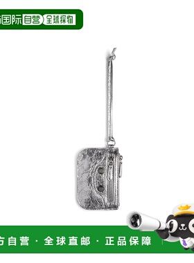 欧洲直邮BALENCIAGA（2025 年新品）女士银色 Le Cagole 金属钱包