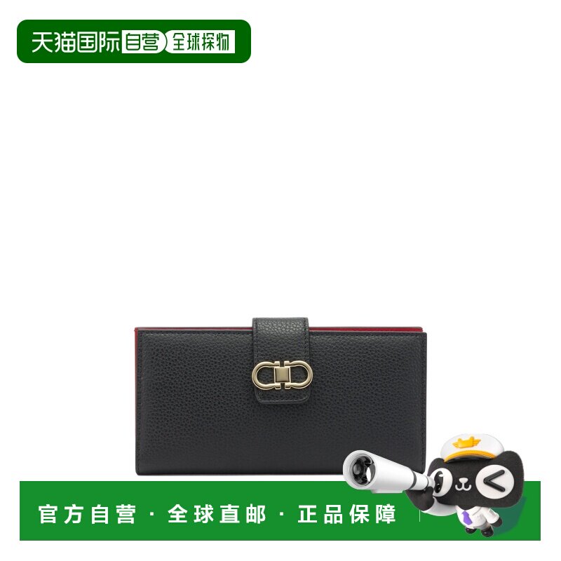 1h可退 香港直邮SALVATORE FERRAGAMO 女士钱包 0795522BLACK AW2