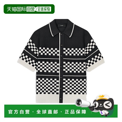 1h可退 香港直邮Amiri 格子网眼衬衫 AMTOKN1083短袖