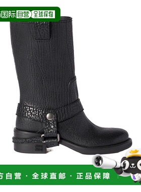 香港直邮Miu Miu 圆头短筒靴 5U350E2FLCF045缪缪女靴