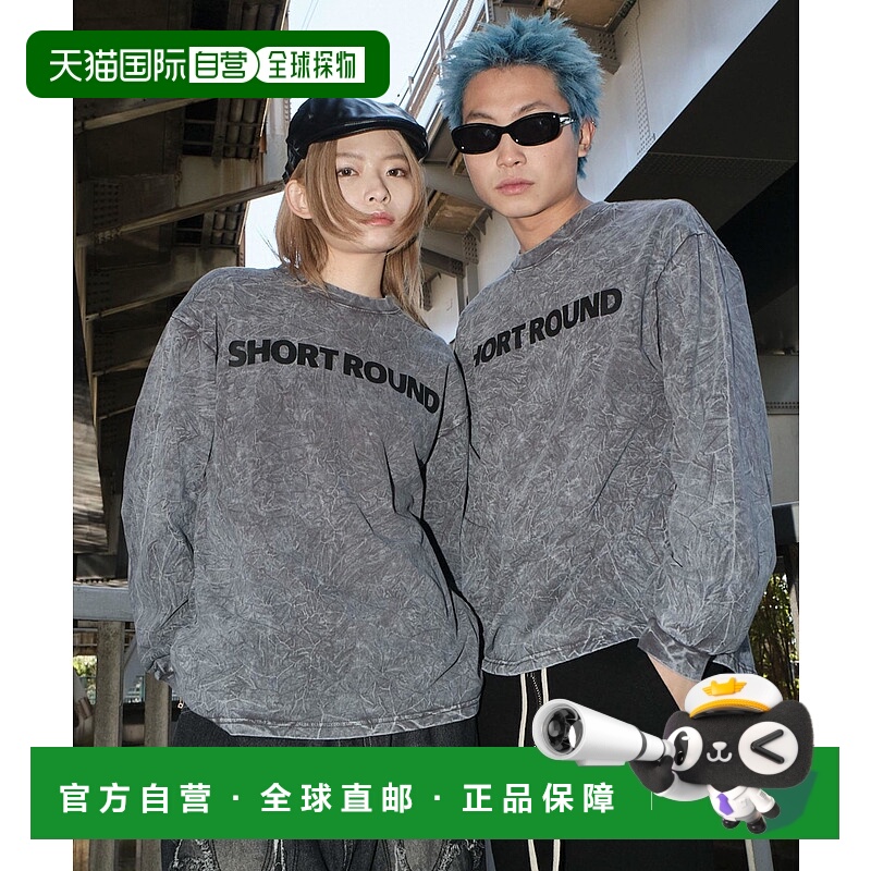1h可退 日本直邮SHORT ROUND 男女同款复古水洗长袖T恤 SH25SP02M