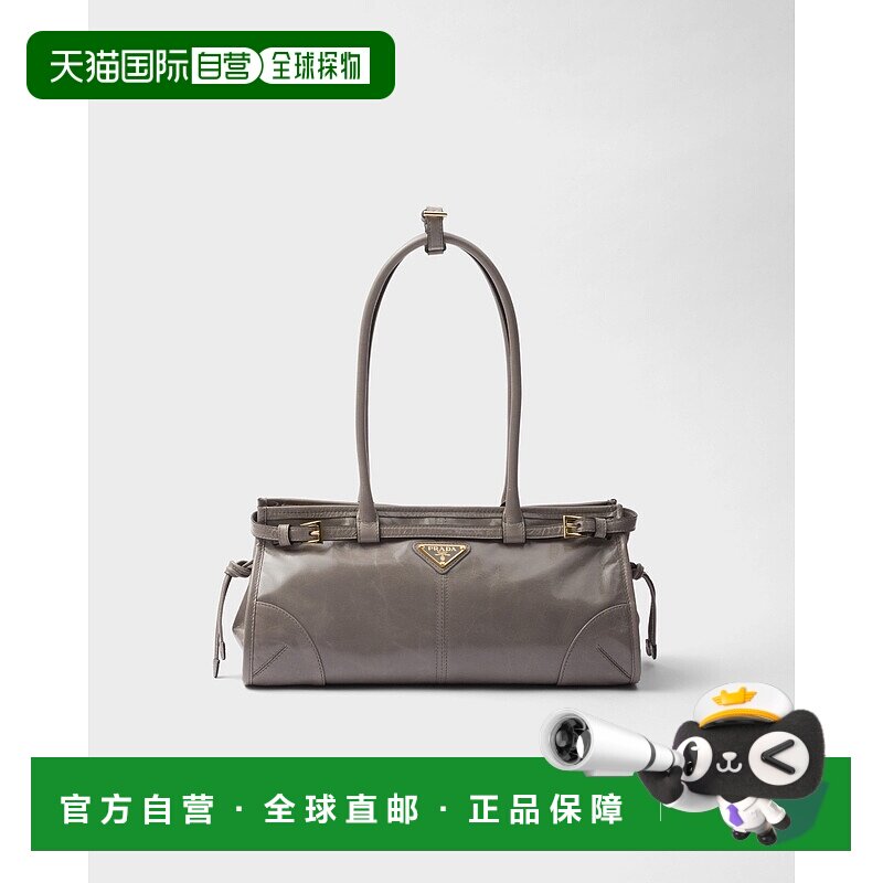 欧洲直邮PRADA（2025）Prada Bonnie皮革手提包斜挎包单肩包