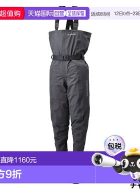 日本直邮Shimano Waders DS4 涉水裤 胸前高帮针毡 L 炭灰色 FF-0
