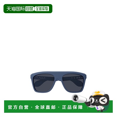 香港直邮GUCCI 男士太阳镜 GG1570S008 SS2025 蓝色 矩形太阳镜