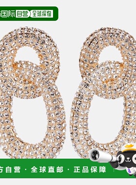 1h可退 香港直邮潮奢 Self-Portrait 女士 水晶装饰耳环 metal金