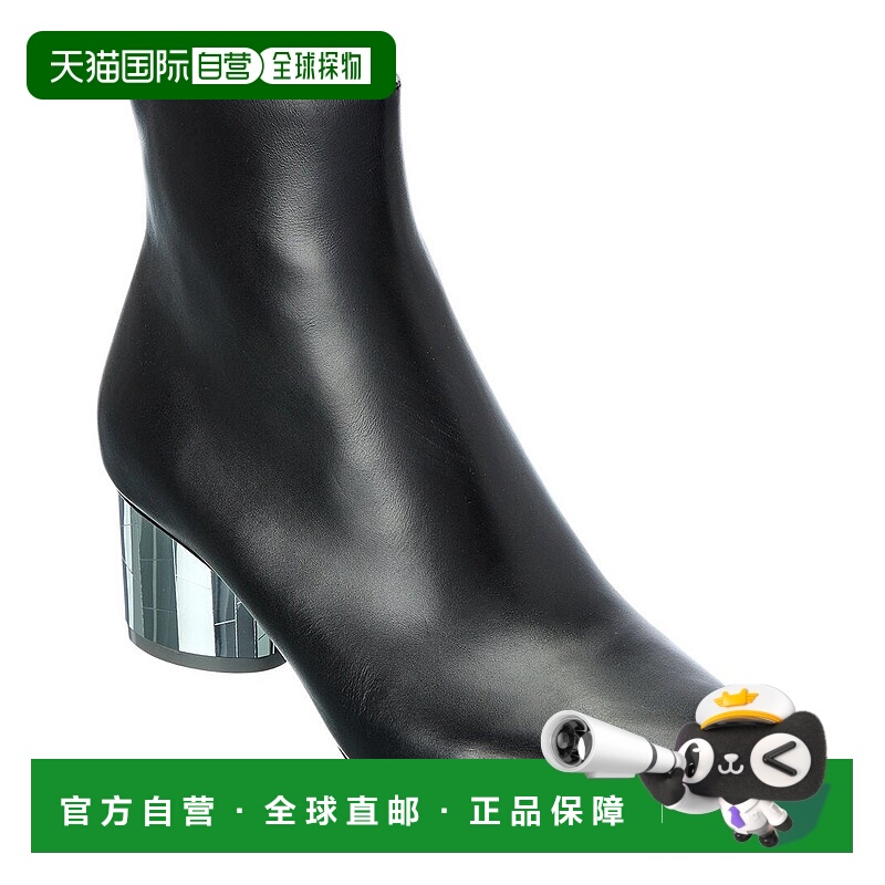 自营salvatore ferragamo菲拉格慕Florrie皮革短靴-黑色 美国奥莱