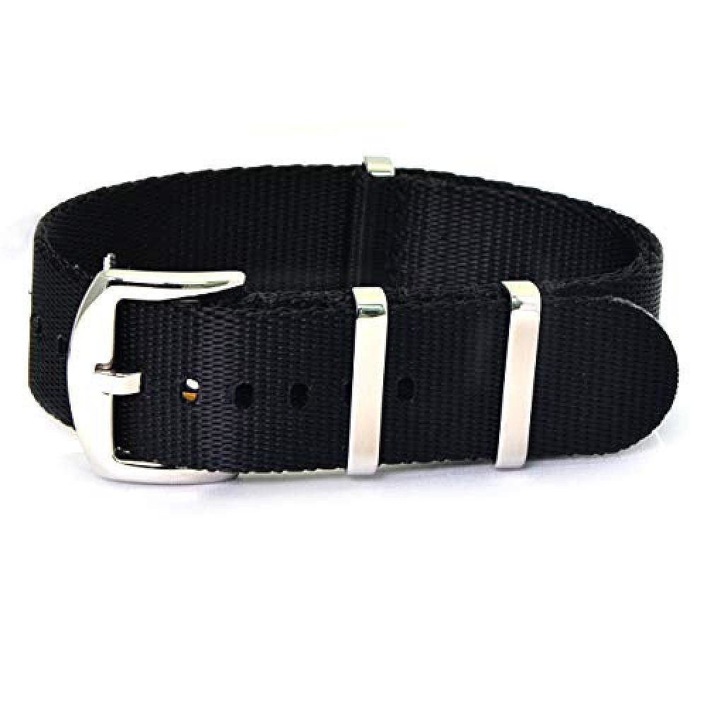 日本直邮CASSIS尼龙手表带22mm黑色 带更换工具X1126CS1019022