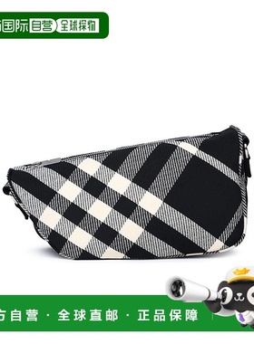 1h可退 香港直邮潮奢 Burberry 巴宝莉 男士 盾形格紋斜背包 8089