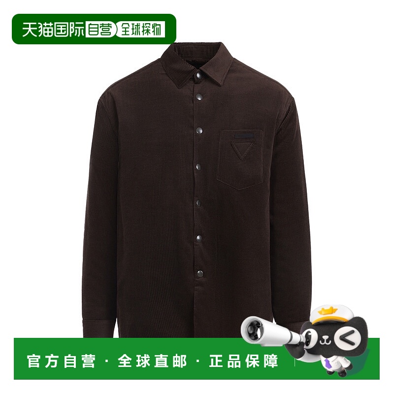 1h可退 香港直邮PRADA 男士衬衫 SC813MSOOO172SF0192EBANO AW202